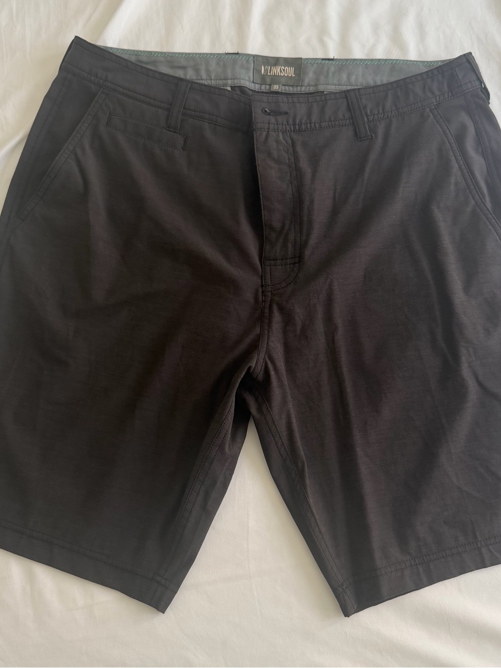 Linksoul Men's Black Golf Performance Shorts